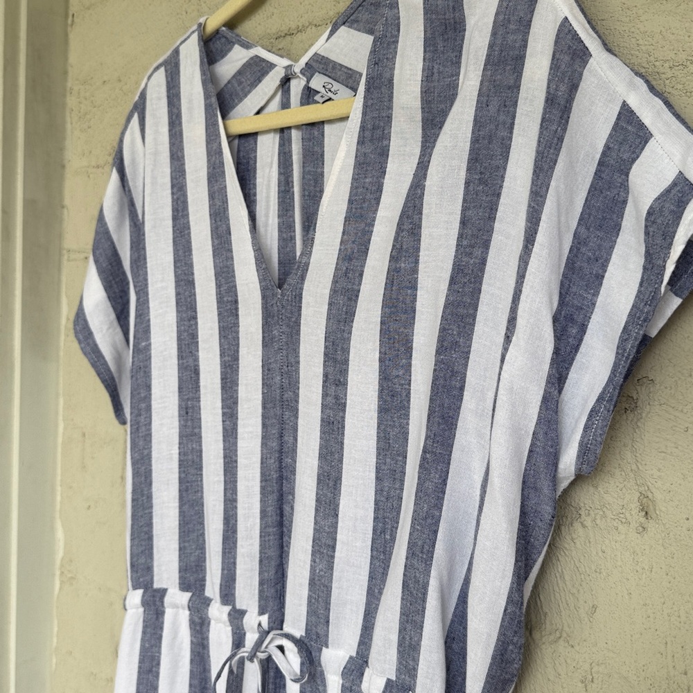 Rails Wren Seattle Stripe Linen/Rayon Dress Size Medium - Picture 4 of 13